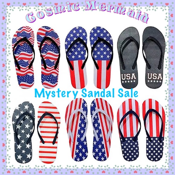 patriotic flip flops